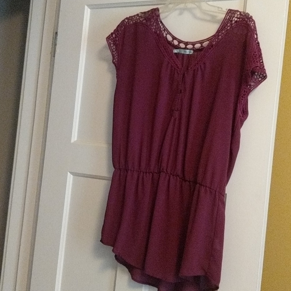 Women's top with crochet detail